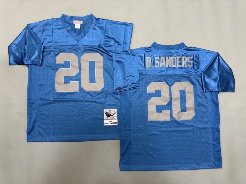 Men 2025 Detroit Lions #20 Sanders blue Throwback Limited NFL Jersey style 002->detroit lions->NFL Jersey